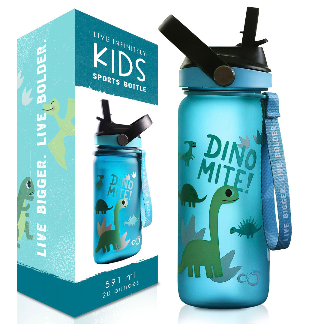 Cantini Kidz 10 Oz. Stainless Steel Sports Water Bottle, Zoo Animals