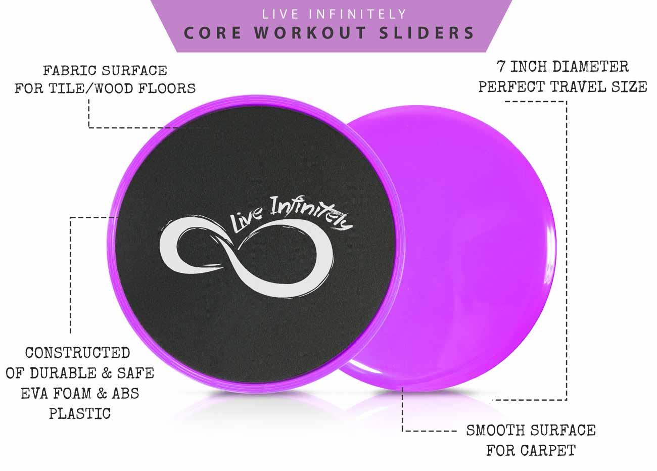 Core Workout Sliders (Set of Two) - Live Infinitely