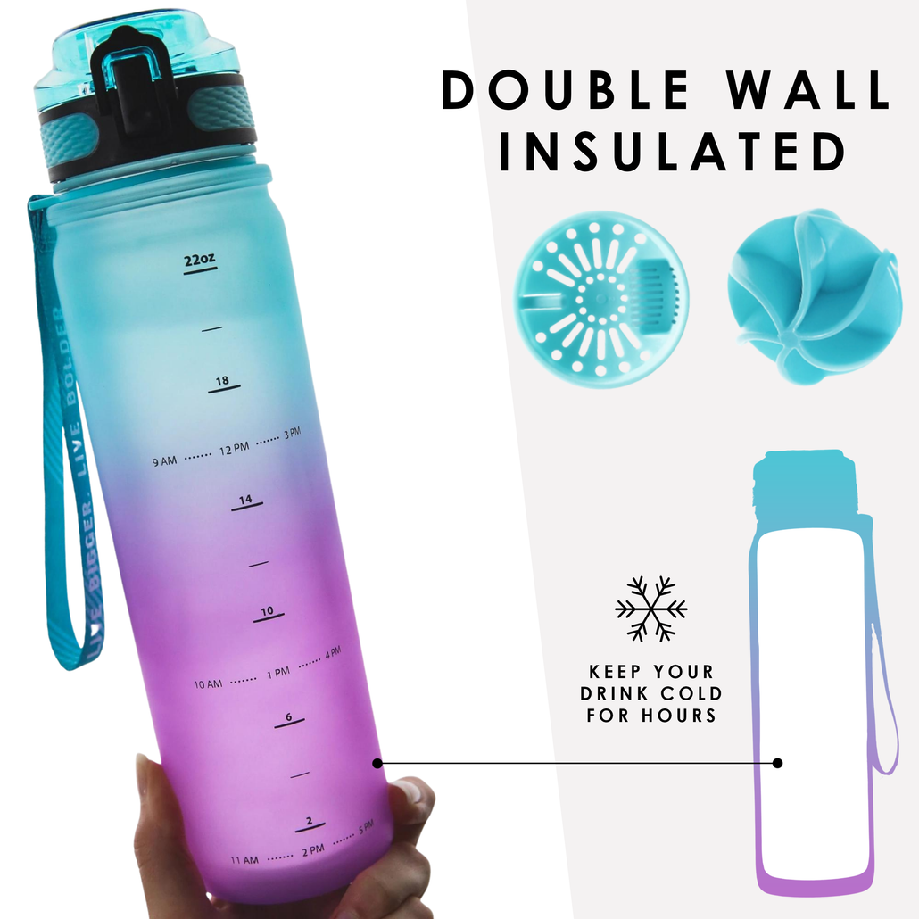 Ombre 24 Oz Insulated Sports Bottles