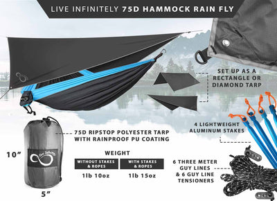 Polyester Rain Fly - 75D Ripstop Polyester Hammock Rain Fly