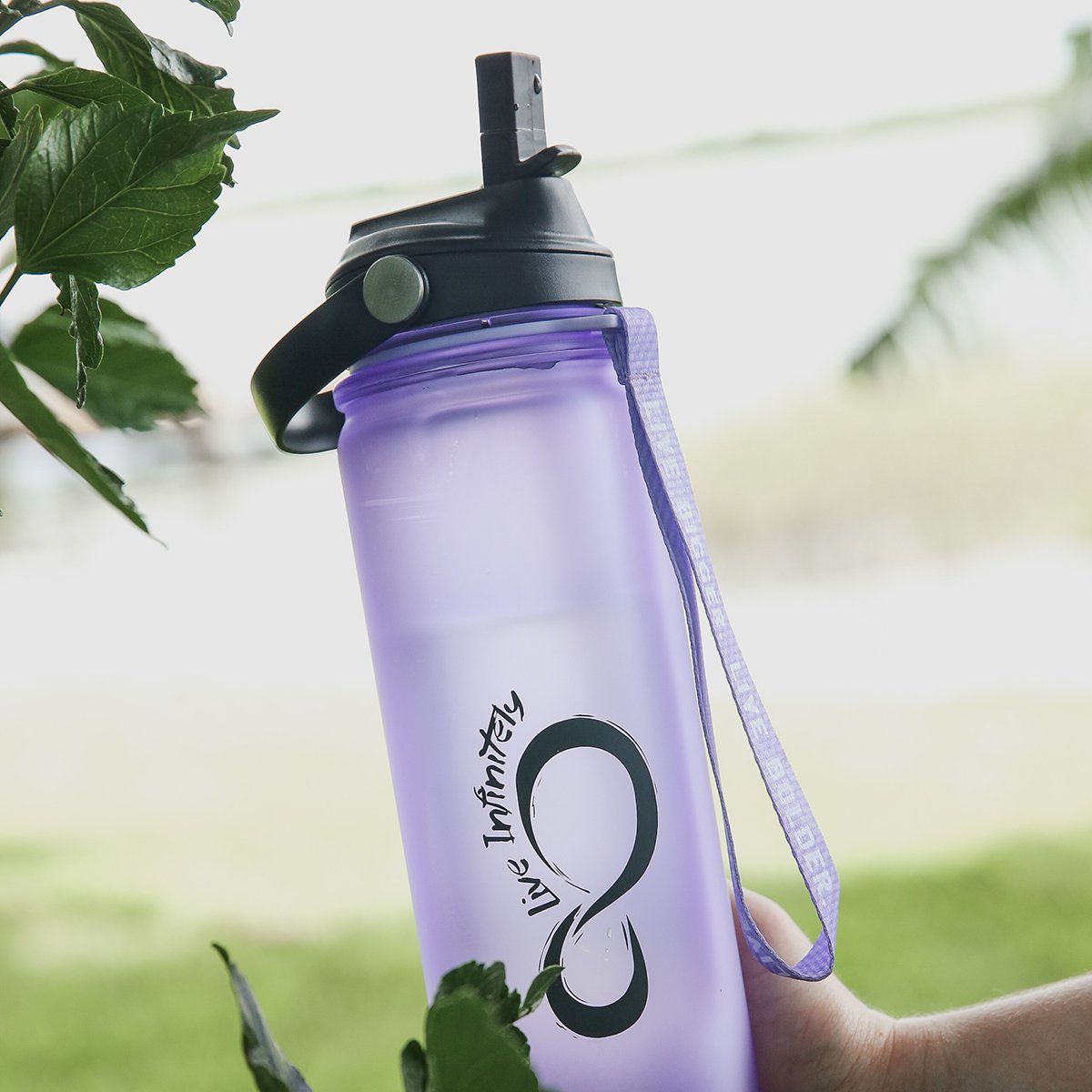 Live Infinitely Straw Lid Black - Compatible with 34oz and 24oz bottles